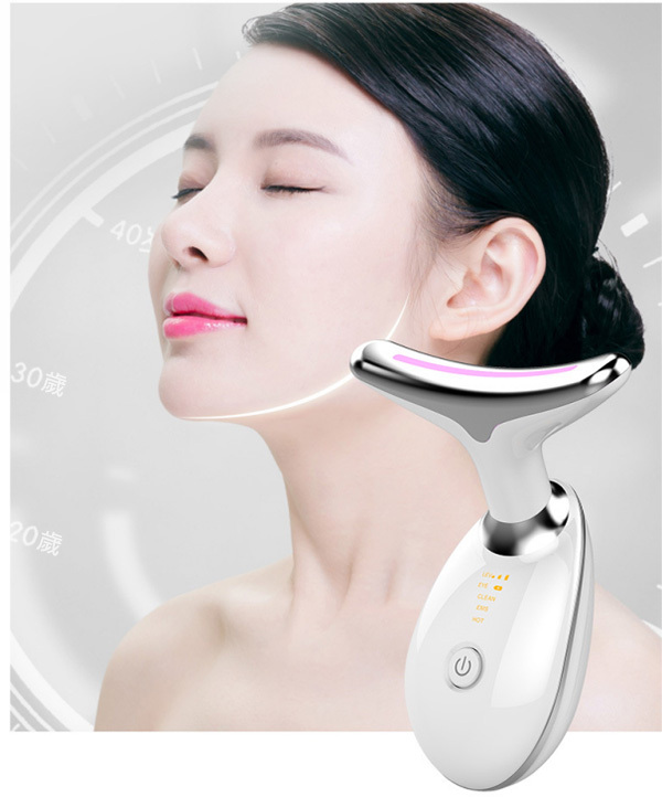 韓國JK 新款美頸儀頸部按摩儀去頸紋震動熱敷淡紋美容儀器家用超聲波按摩儀器 (J0379)