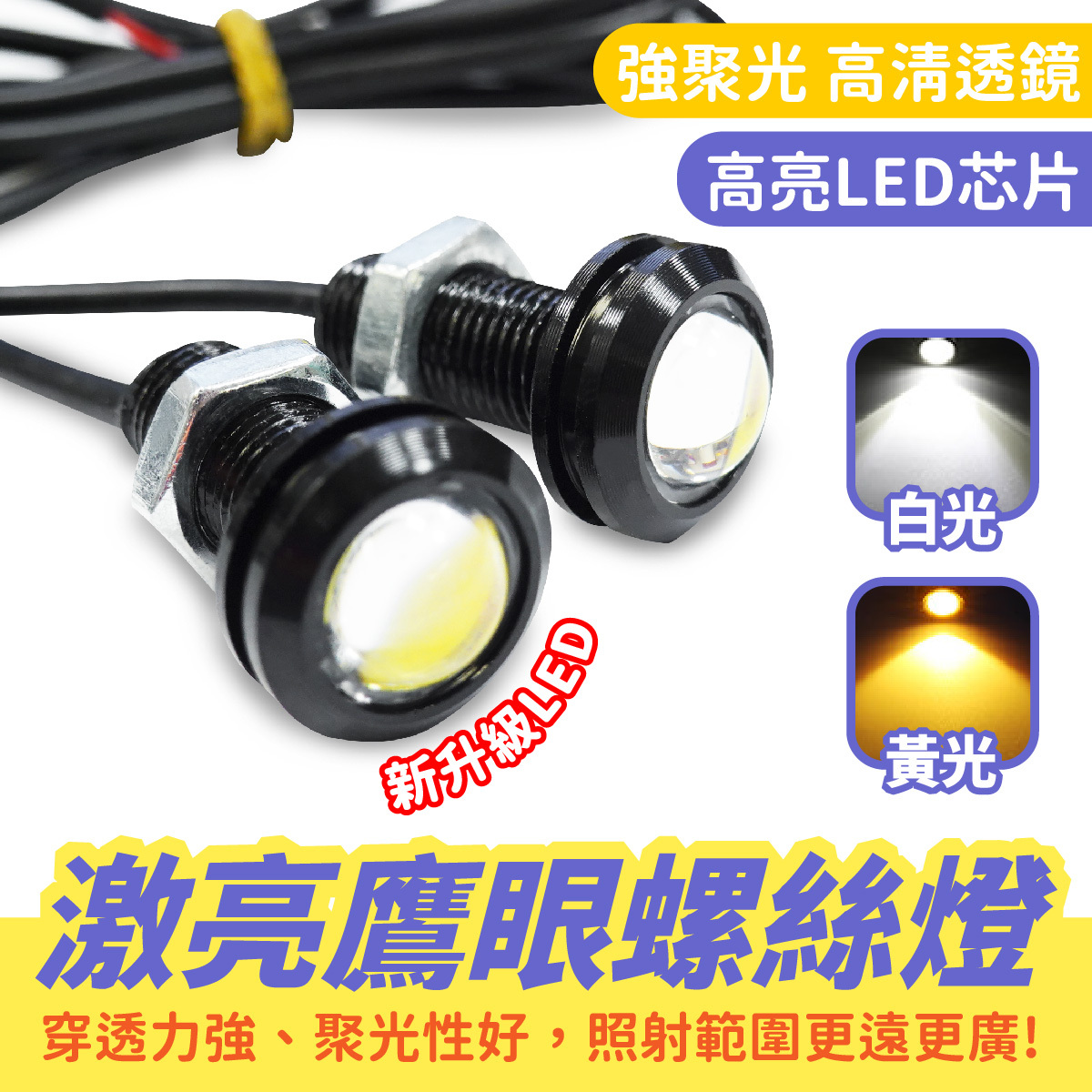 激亮鷹眼螺絲燈｜18mm 日行燈 車內燈