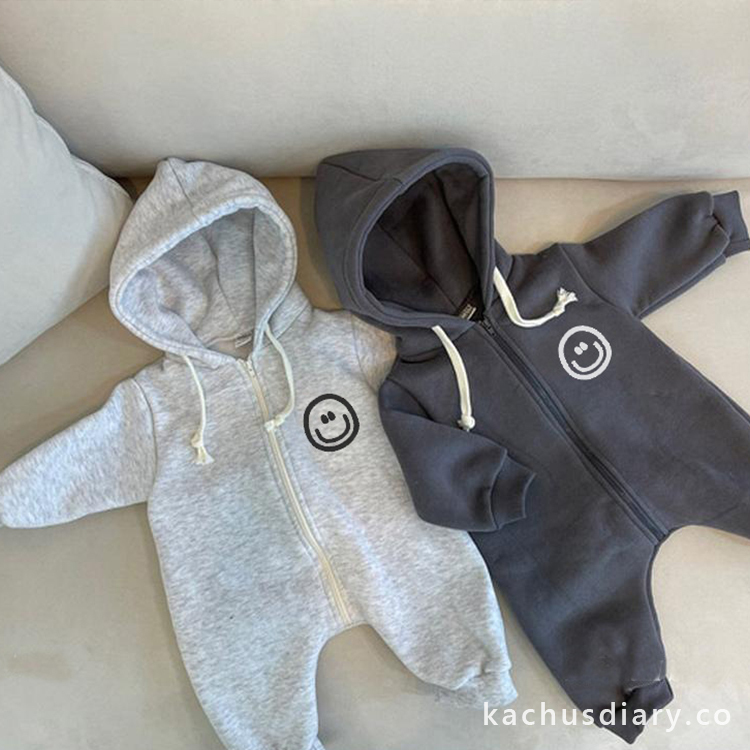 Smile hooded romper