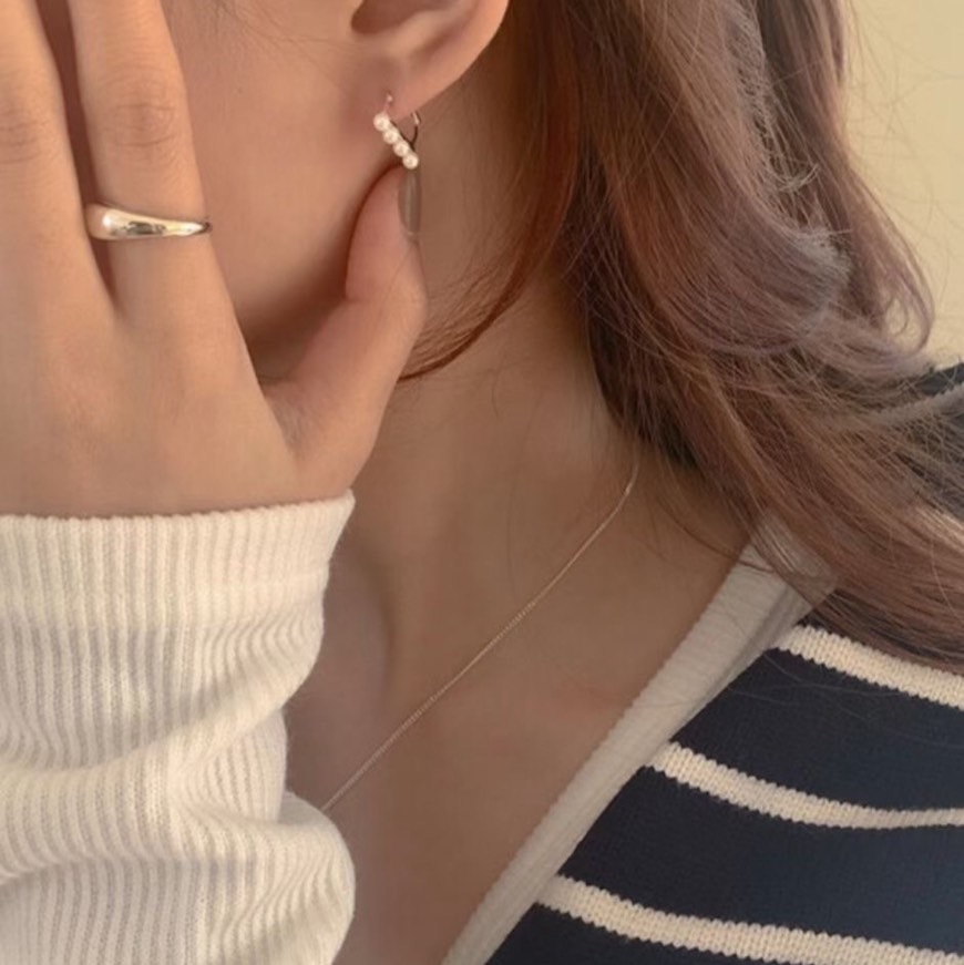 925 silver-Miss Pearl earrings