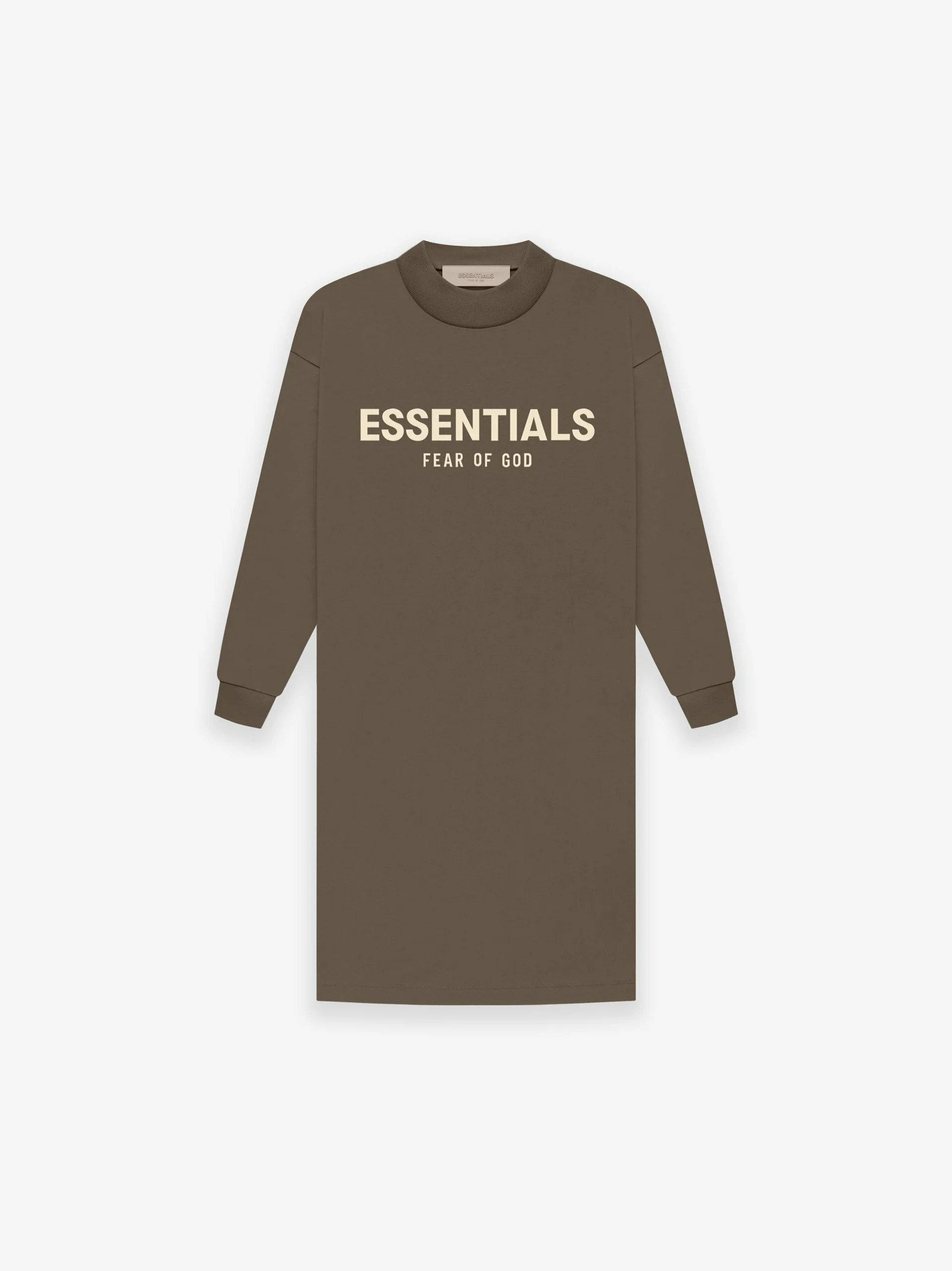 [INSTOCK] Fear Of God Essentials FW22 KIDS TEE SHIRT DRESS Wood