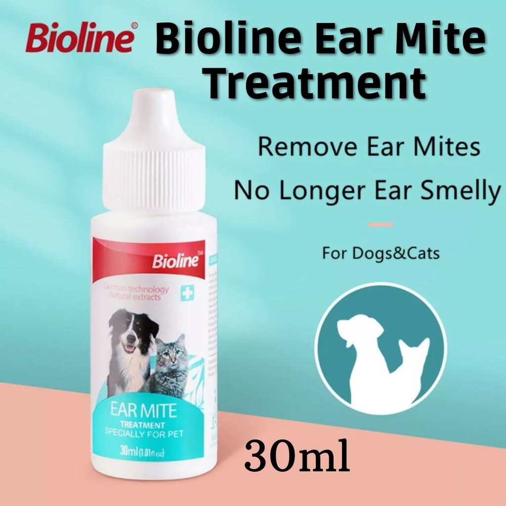 Bioline Ear Mite Treatment for Dog & Cat 30ml