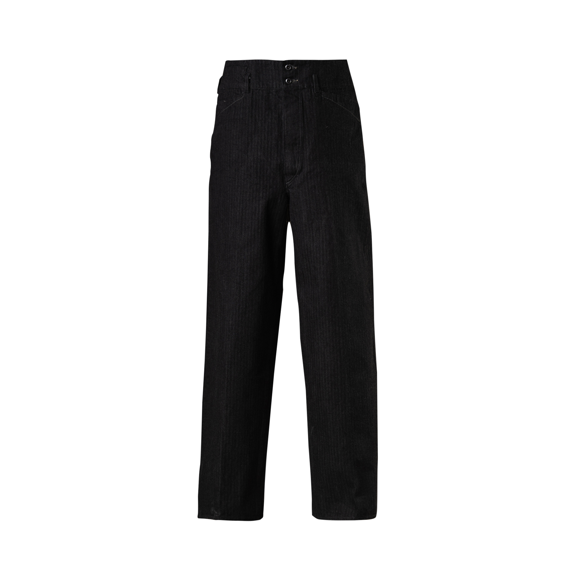 MotivMfg - Wide Waistband Denim Trousers (Black)