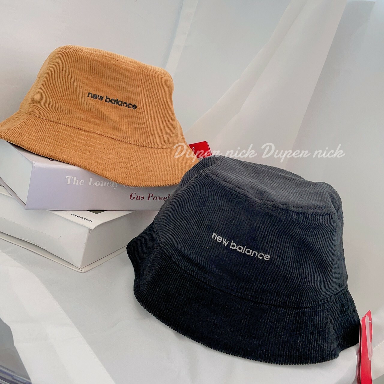 NEW BALANCE 刺繡 LOGO 水洗 燈芯絨 漁夫帽