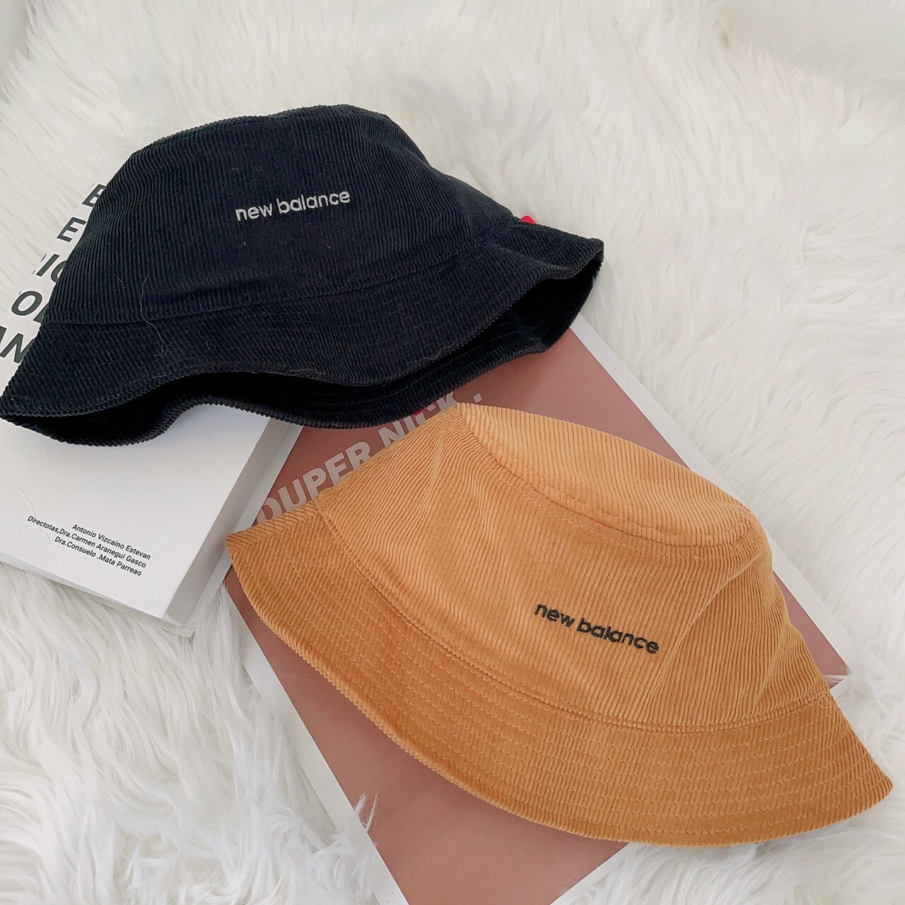 NEW BALANCE 刺繡 LOGO 水洗 燈芯絨 漁夫帽