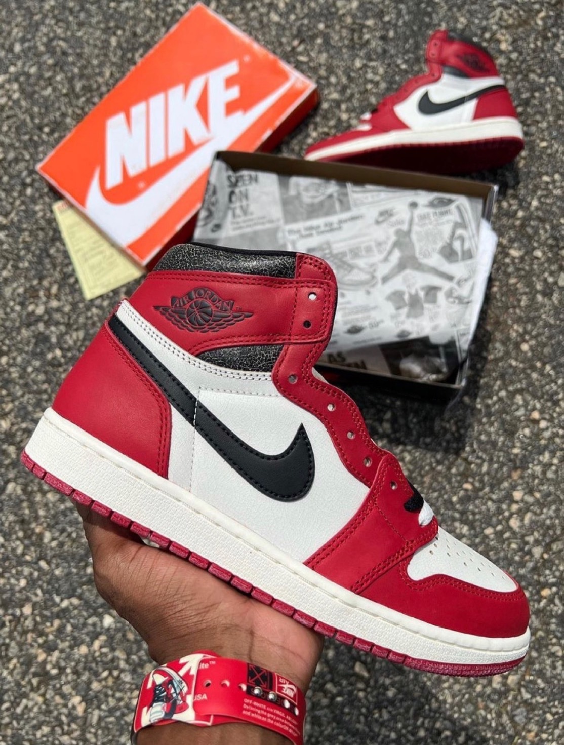 Air Jordan 1 Retro High OG "Lost & Found" 做舊 芝加哥 白紅