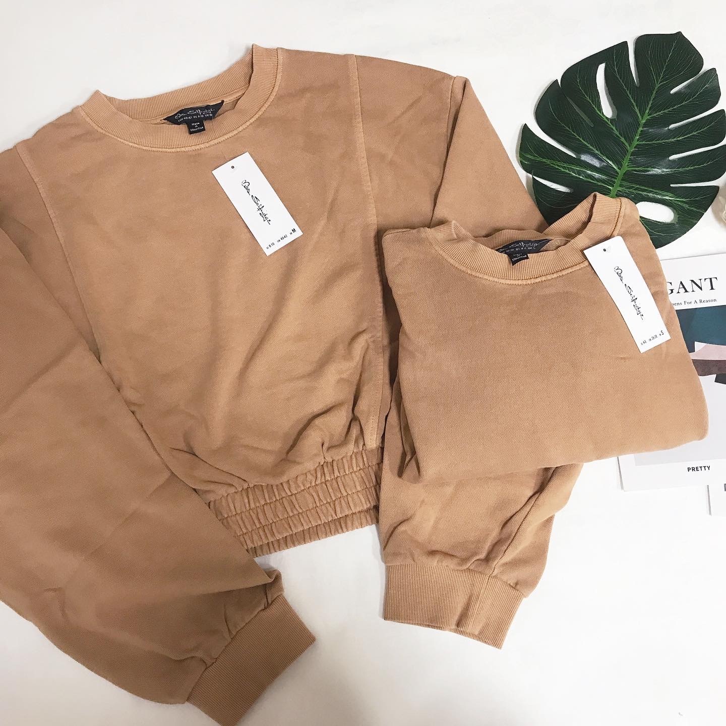 MISS SELFRIDGE LS ACID WASH SWEATSHIRT