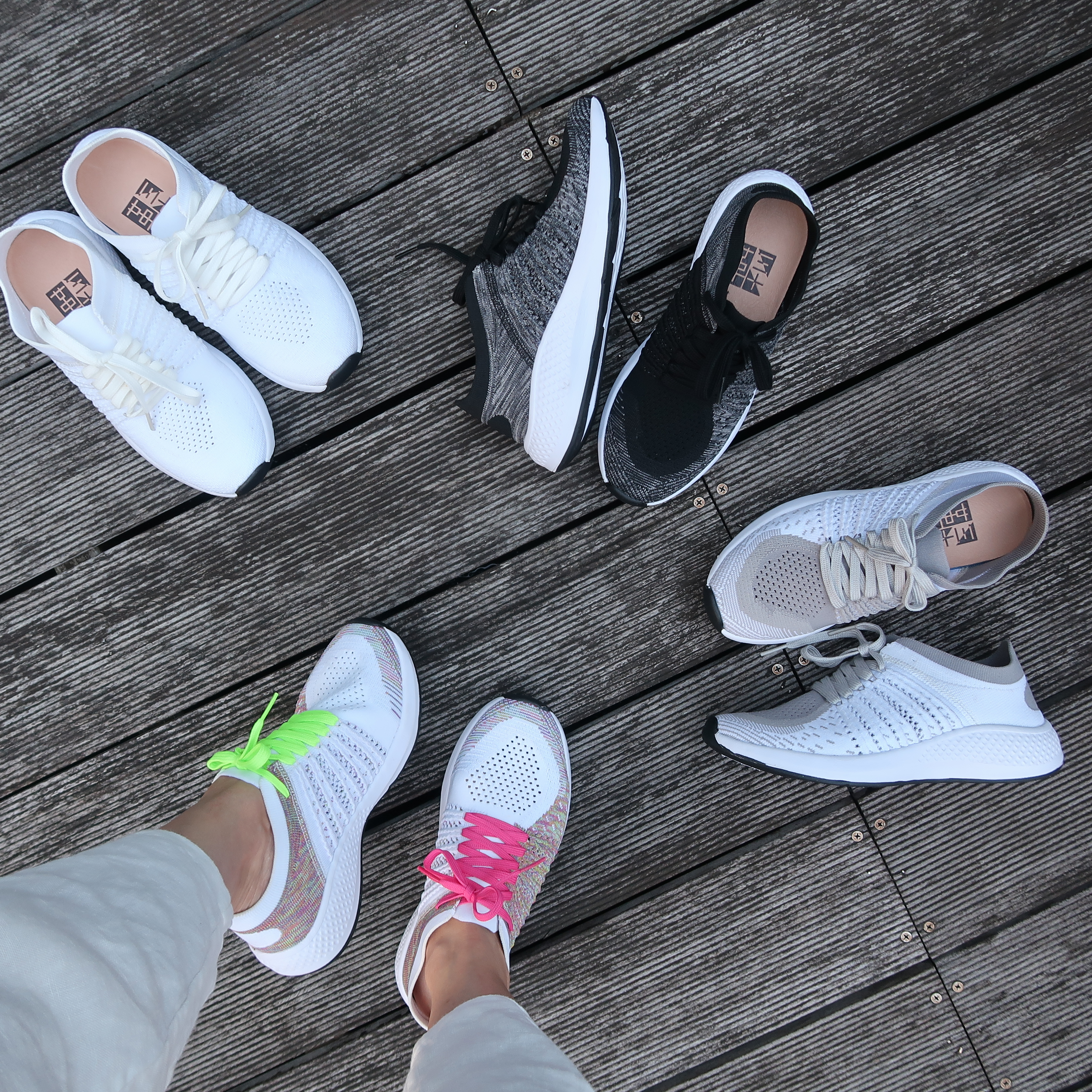 【彈力紗線飛織】羽量超輕真皮鞋墊超輕量飛線編織柔軟休閒運動飛織鞋