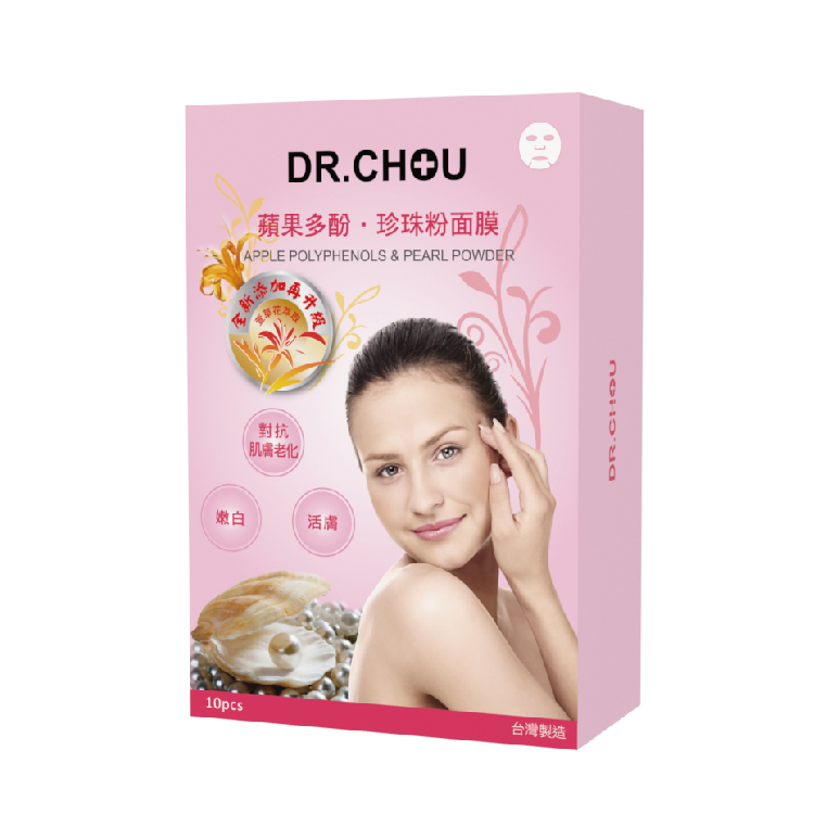 [Dr. CHOU] 蘋果多酚．珍珠粉面膜 (10片/盒)