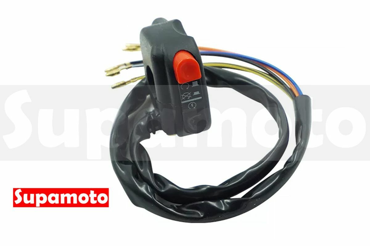 -Supamoto- 熄火 開關 B34 總成 電源 電發 啟動 通用 改裝 右邊 裸把 檔車