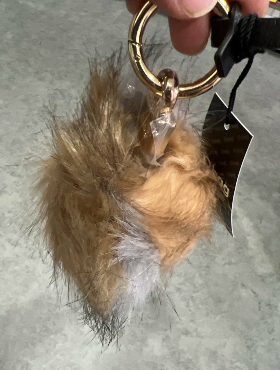 [S] O BAG ACESSORIES FURRY BALL,GREY/BROWN (SOB48)