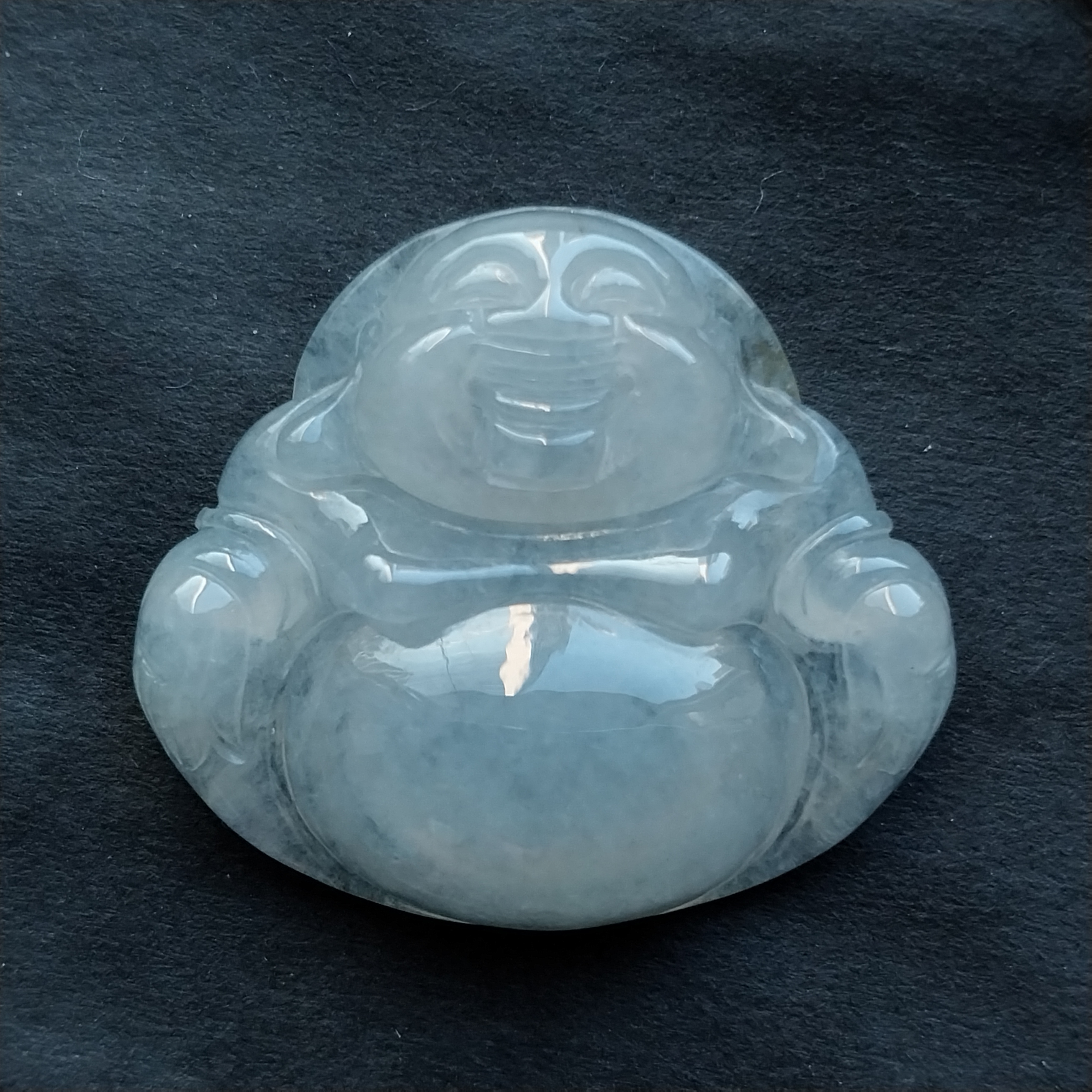 冰種笑佛, 天然翡翠A玉, 緬甸玉, Jade, Jadeite