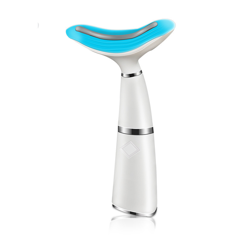 Korea JK new neckline reduction ultrasonic vibration massage three-color light beauty neck instrument firming massage neck care beauty instrument (J0800)