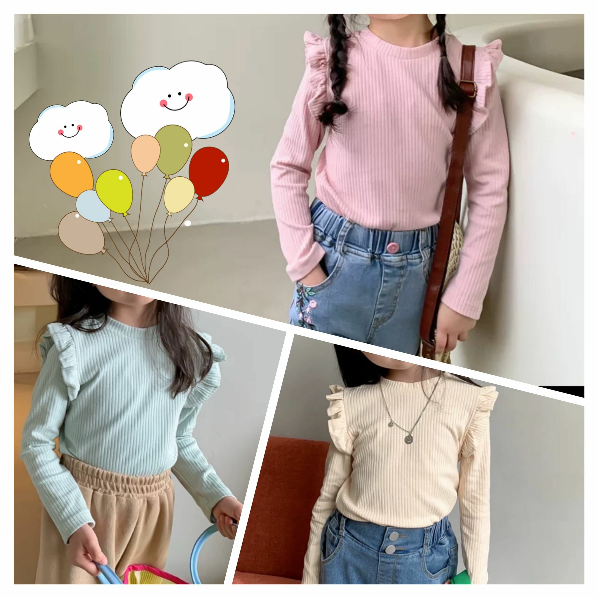 (現貨) LBK-2996 女童長袖top