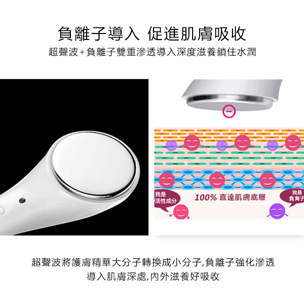 韓國JK 離子導入導出儀震動潔面儀美容儀器 (J0289)