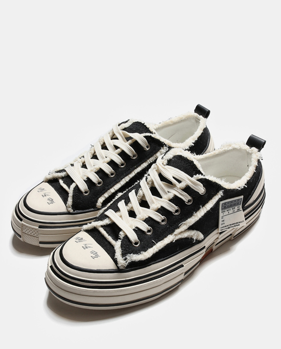 復古毛邊帆布鞋