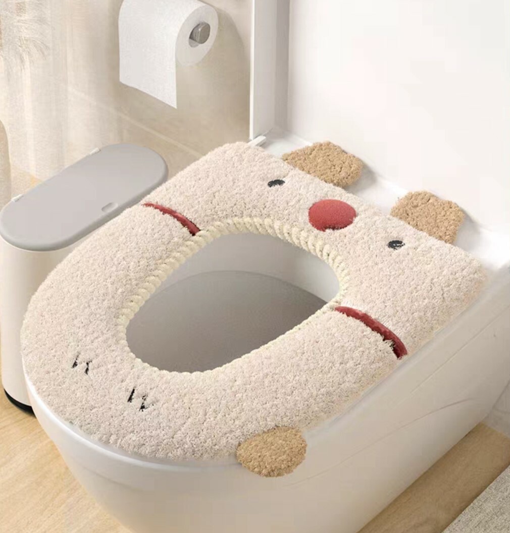 可愛麋鹿造型通用馬桶墊(買一送一)