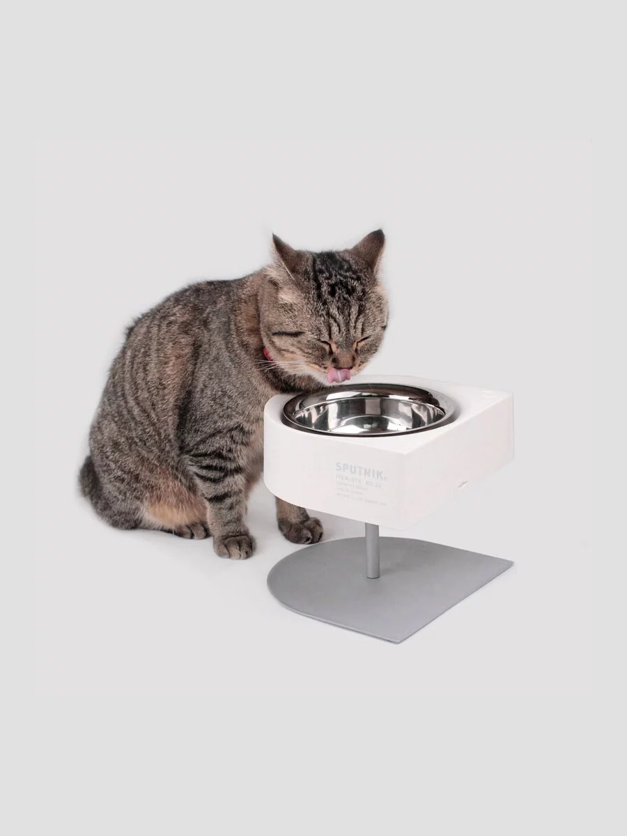 【SPUTNIK】COZY 寵物防蟻碗架組｜可調整高度｜白色