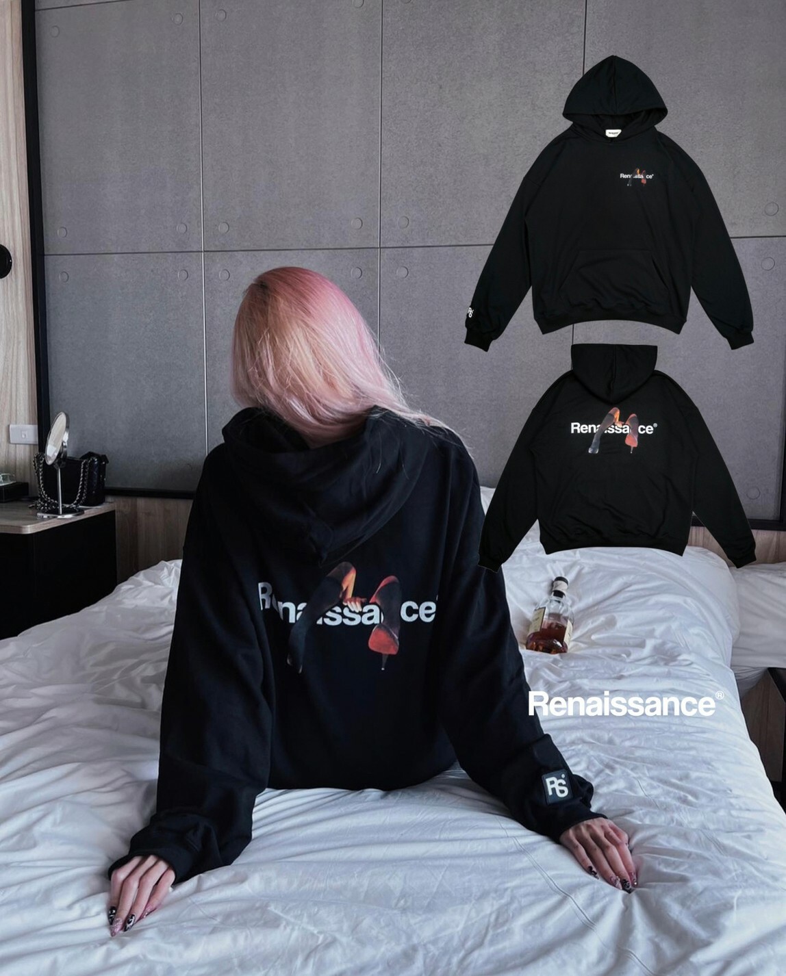 RENAISSANCE 高跟鞋Logo  “ HIGH HEEL LOGO HOODIE ”  高跟鞋Logo帽T