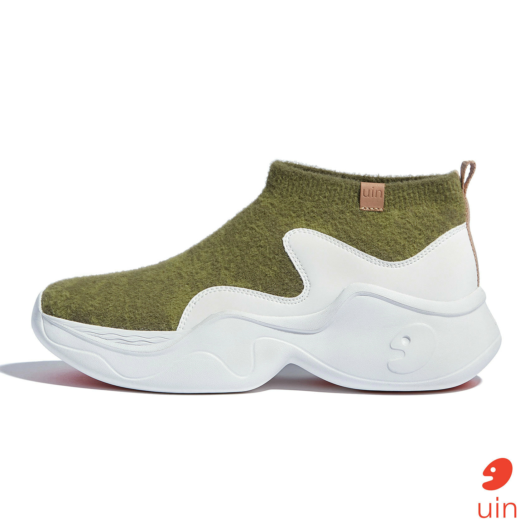 【 Uin 】西班牙原創設計 | 苔蘚綠素色 帕爾瑪2 休閒女靴
