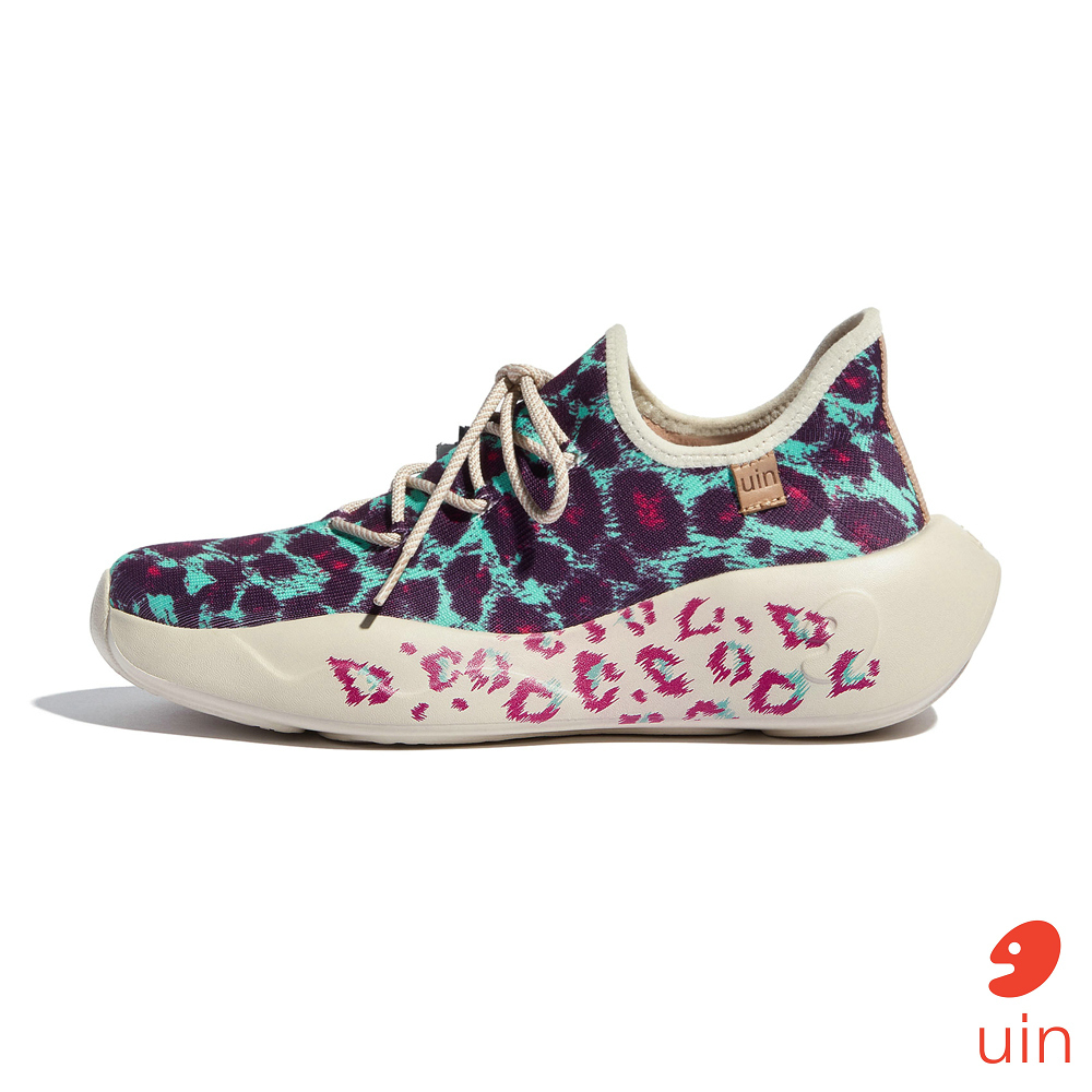 【 Uin 】西班牙原創設計 | 藍紫豹 聖賽巴斯蒂安2  女鞋 彩繪鞋 休閒鞋 懶人鞋