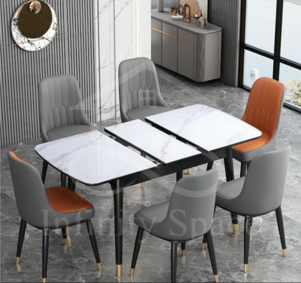 🌟包送裝🌟 D2948 岩板伸縮餐枱