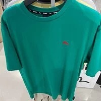[S] EVISU CHAIN EMBROIDERY HILLS LOOSE FIT SHORT SLEEVE T-SHIRT[FINAL SALE],GREEN, EU5UTS925-GREEN (SEV90)
