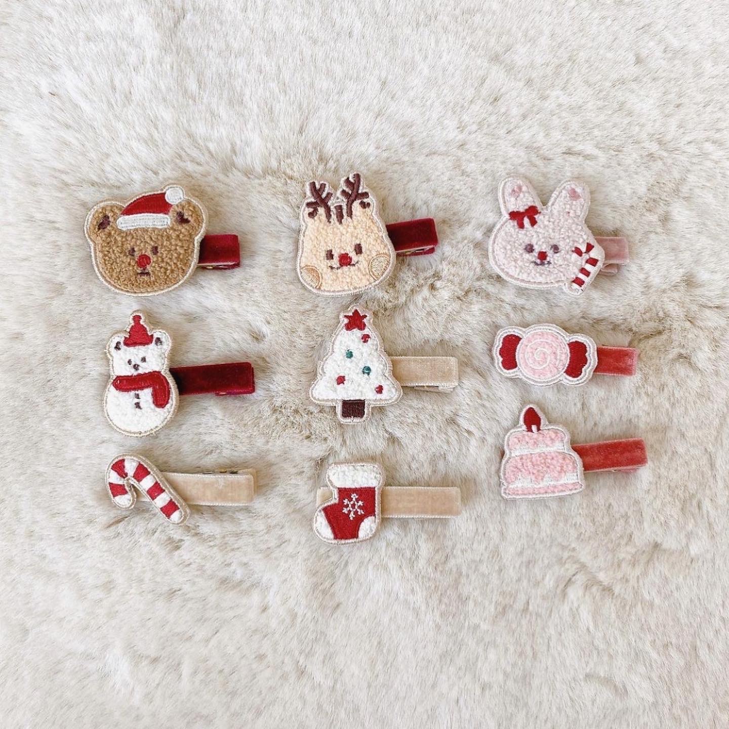 𝐃𝐨𝐭 𝐭𝐨 𝐃𝐨𝐭 動物聖誕髮夾