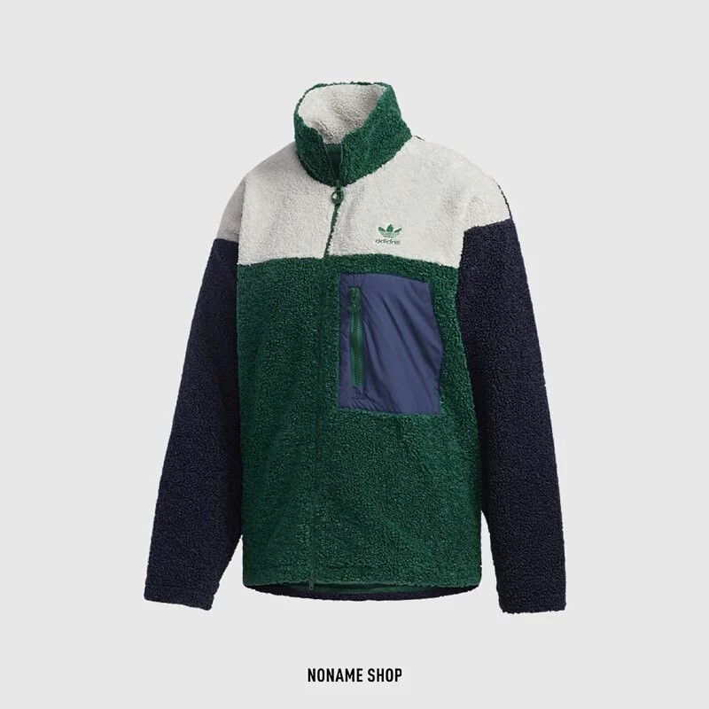 ADIDAS ORIGINAL 絨毛 羊羔毛 拼接 外套 BLACKPINK (女款)