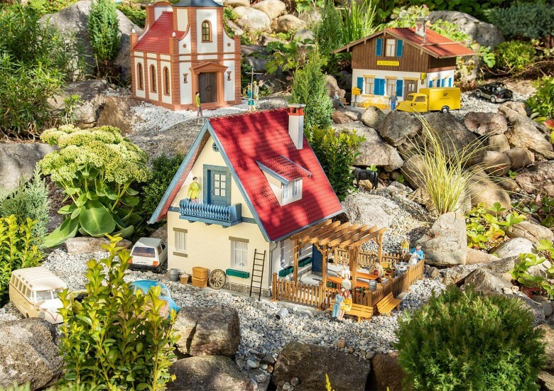 Faller 331084 G規 One-family house with Pergola 帶涼棚的獨棟別墅