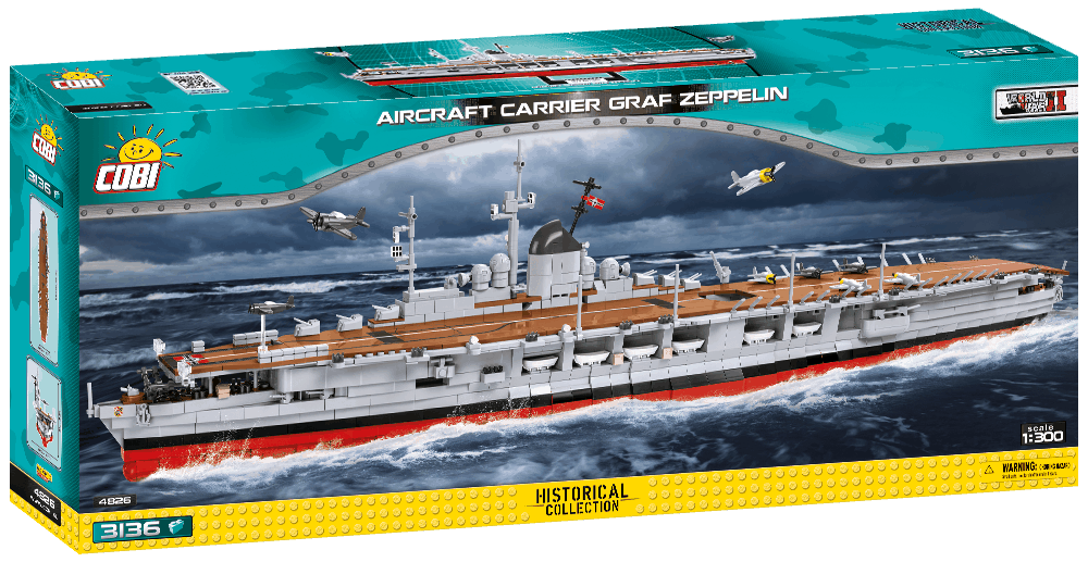 Cobi : 4826 二戰艦船 齊柏林伯爵號航空母艦 (3136pcs)