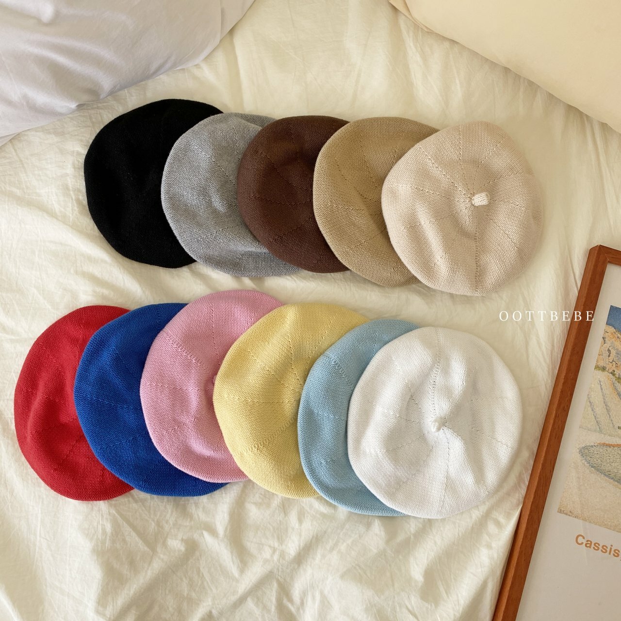 𝐎𝐎𝐓𝐓𝐁𝐄𝐁𝐄 Ivory Knit Beret