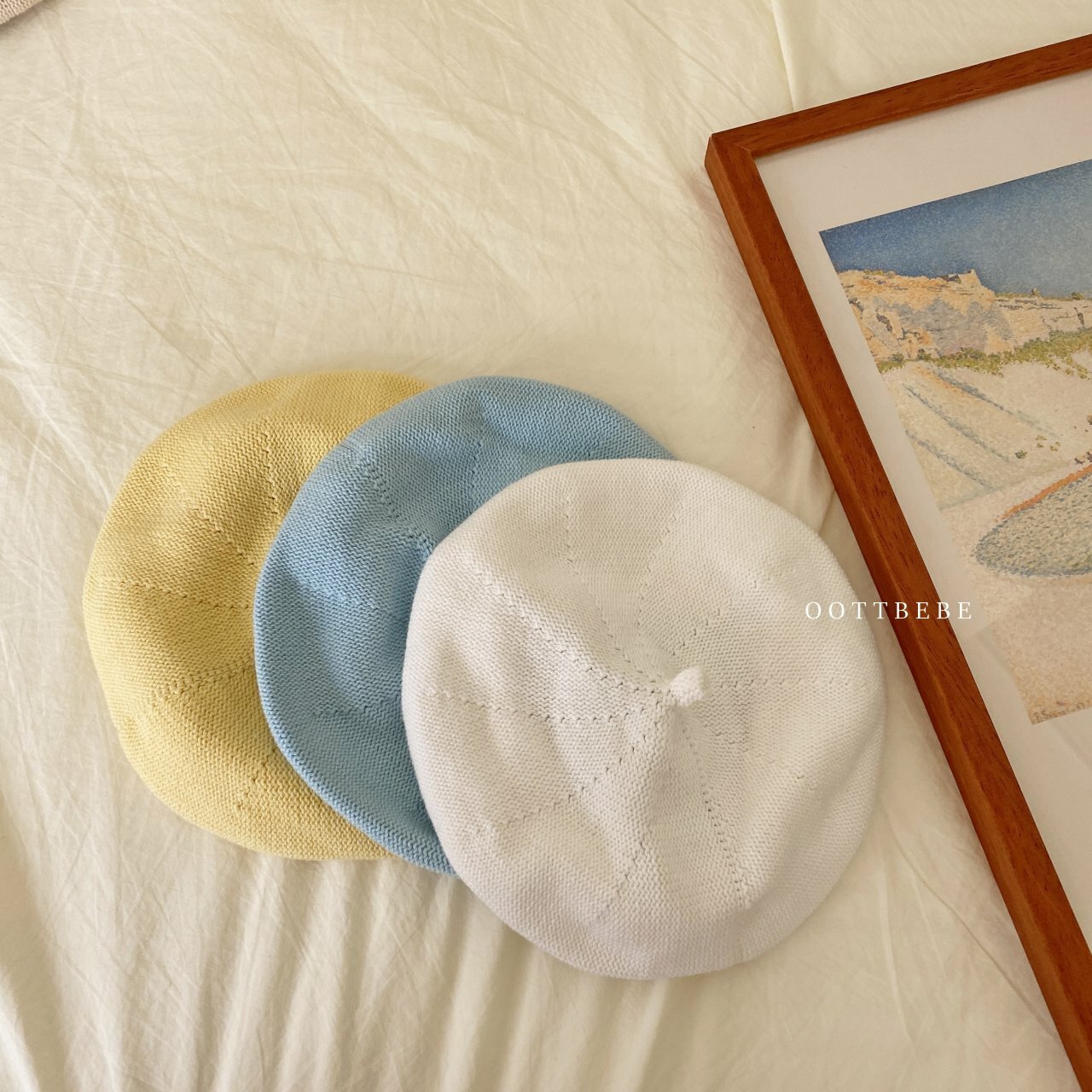 𝐎𝐎𝐓𝐓𝐁𝐄𝐁𝐄 Ivory Knit Beret