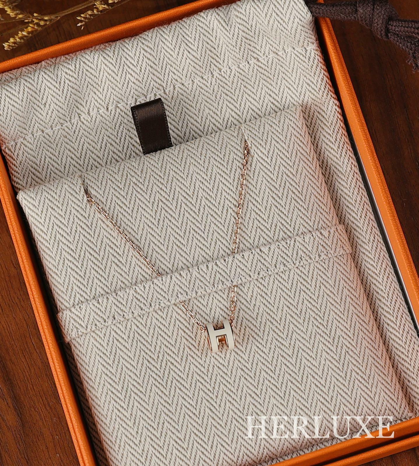 Mini pop H necklace 01 blanc CD