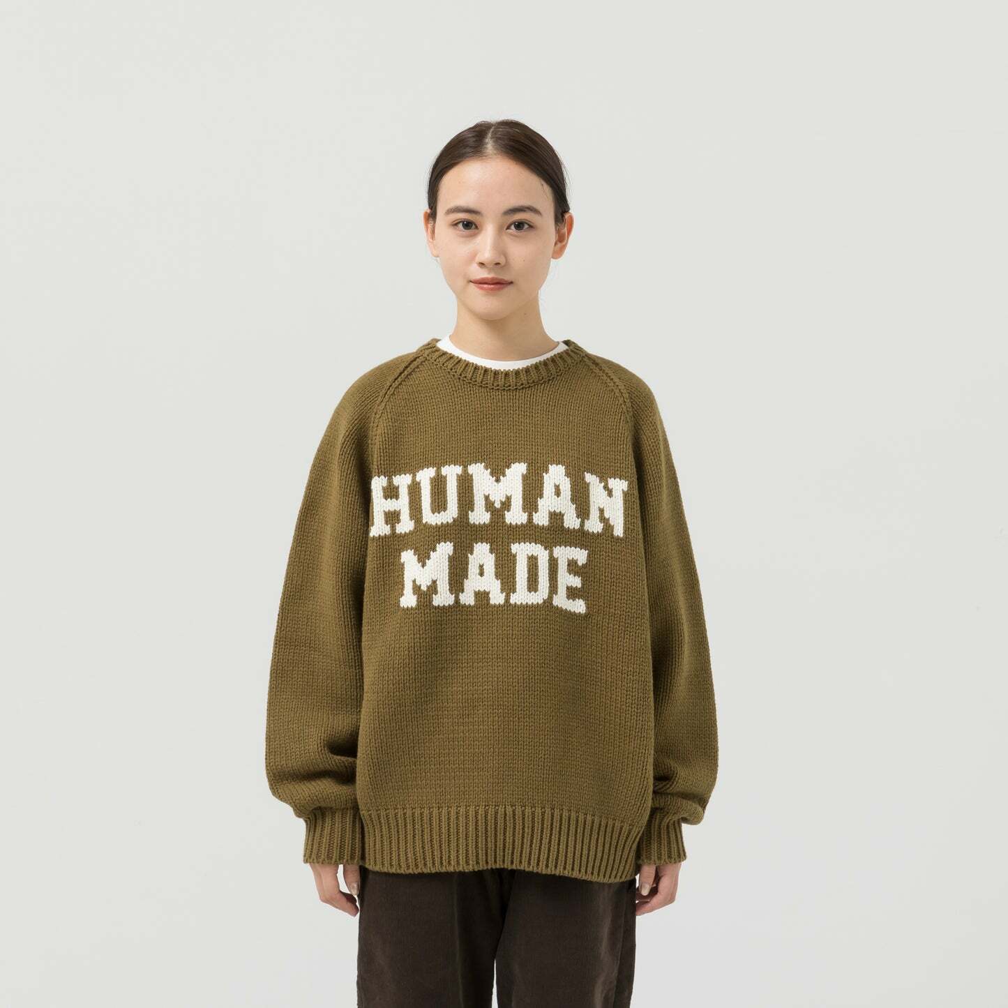 human made striped heart knit sweater-