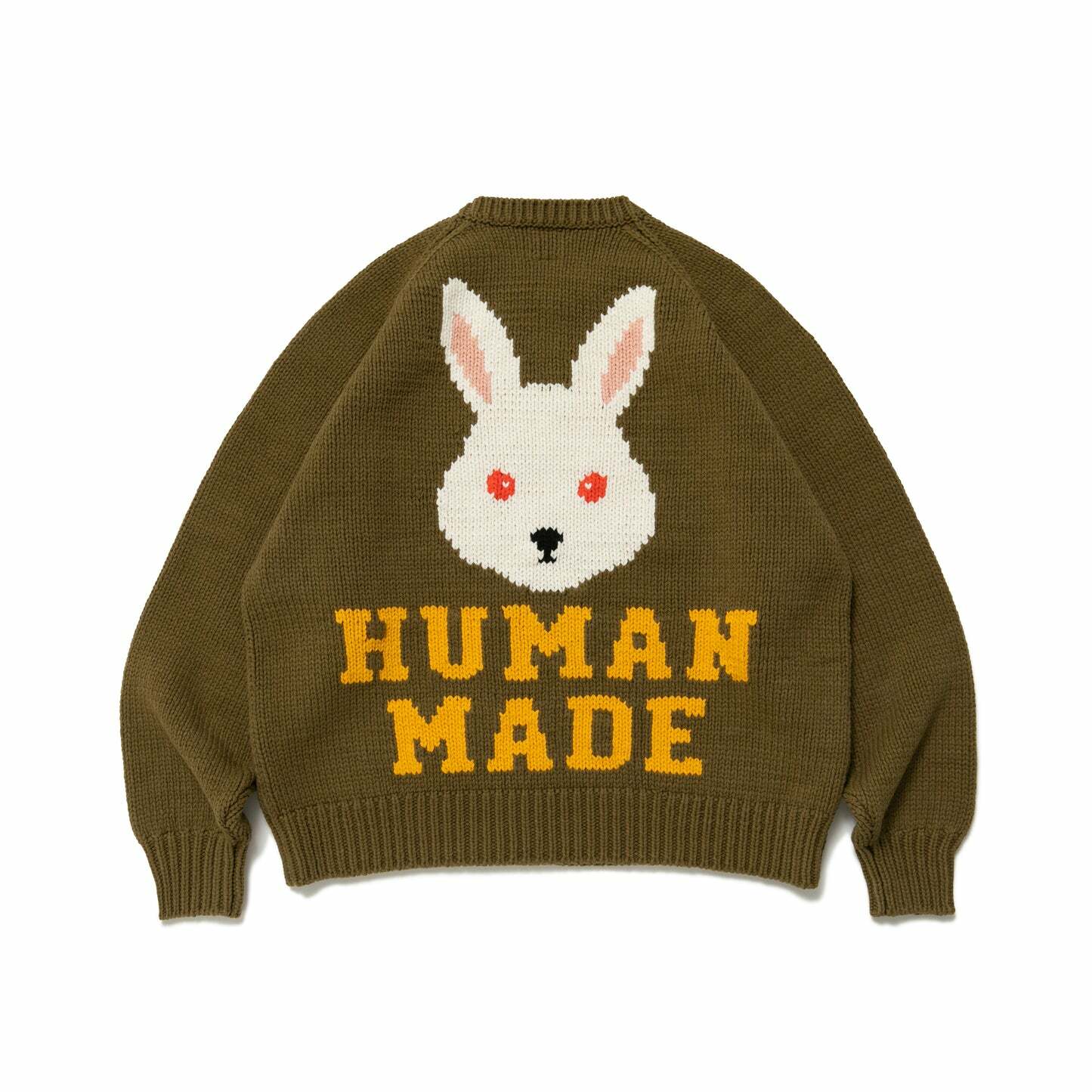 2022AW HUMAN MADE RABBIT RAGLAN KNIT SWEATER 兔子 