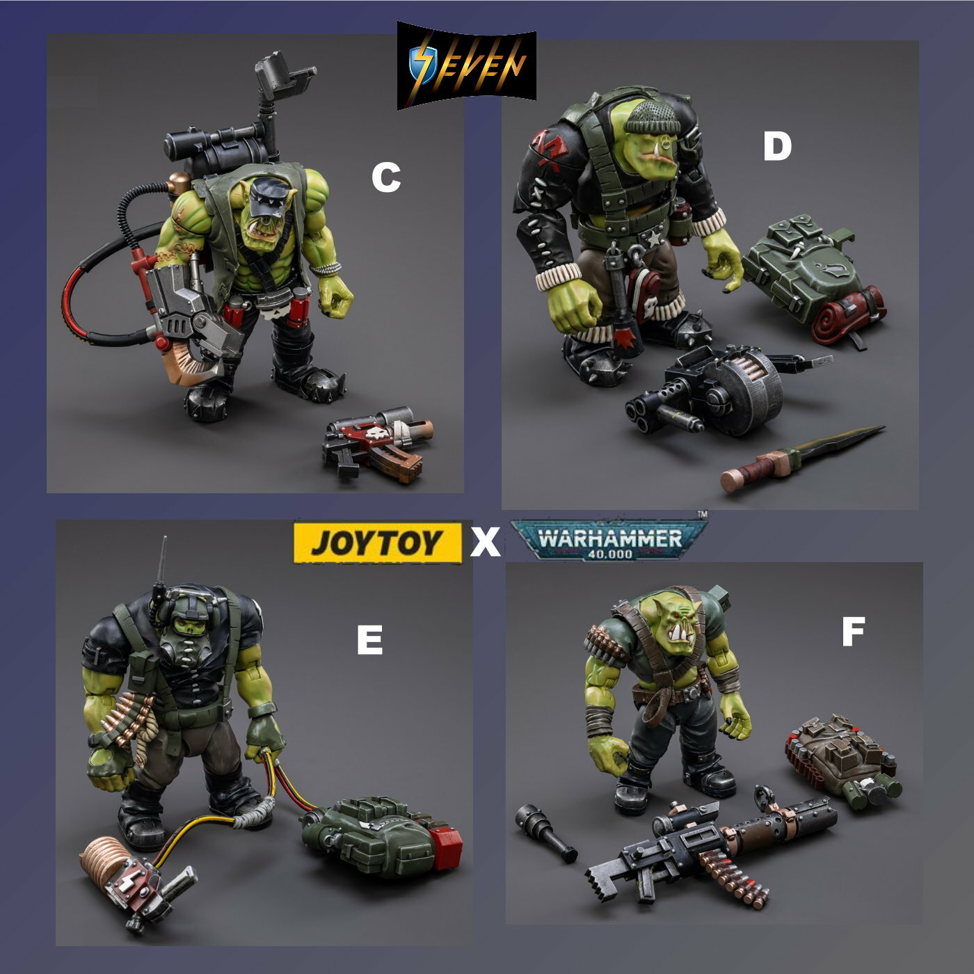 Joy Toy : 1/18 戰鎚40000 歐克蠻人 (自選)