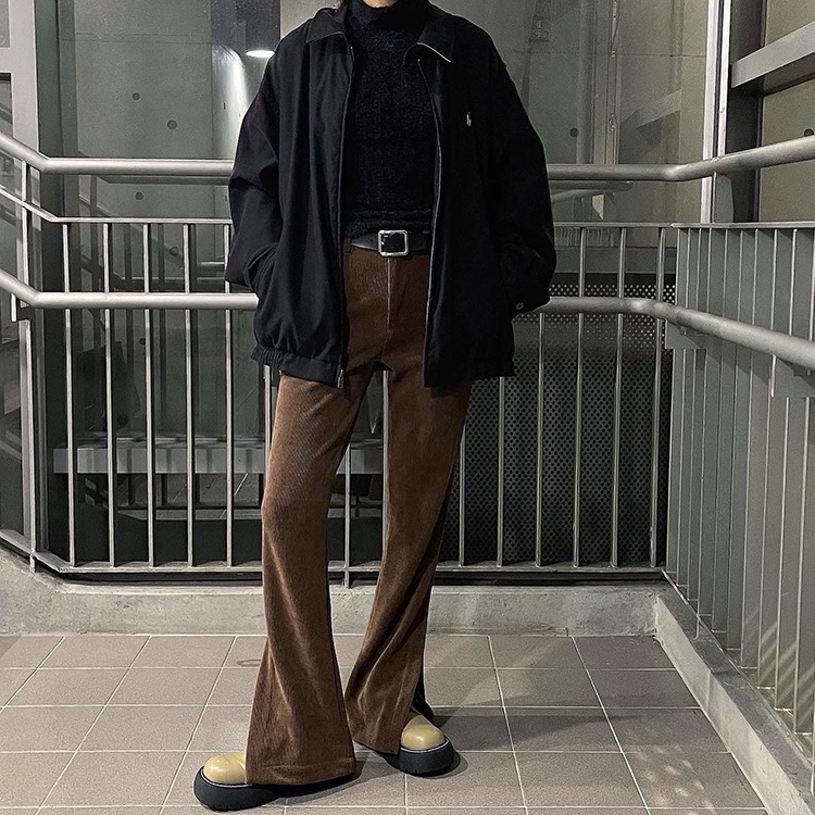 燈芯絨喇叭長褲