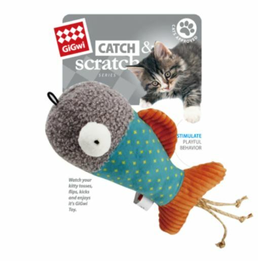GiGwi - Catch & Scratch 發聲貓薄荷貓玩具 - 大眼魚