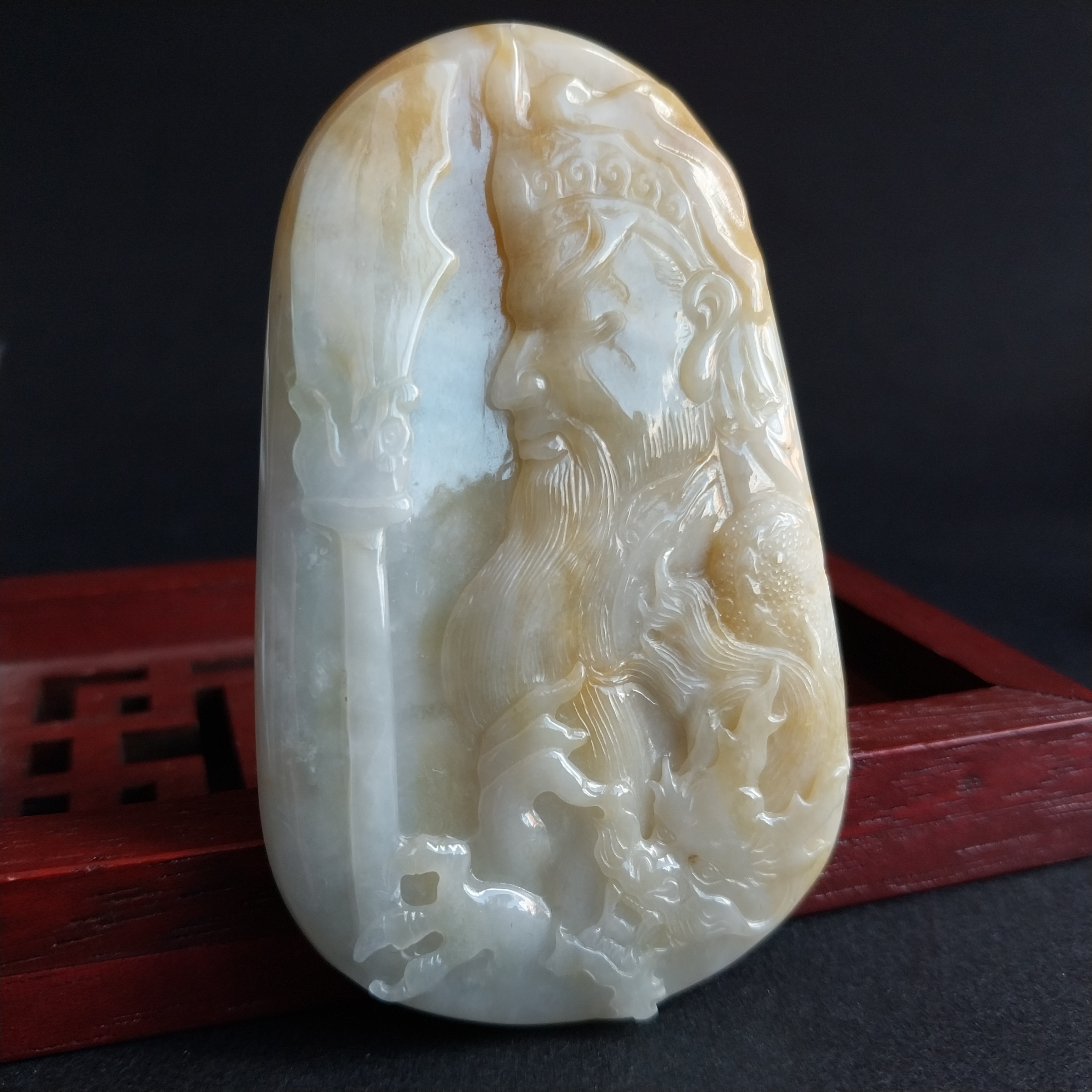 J2080 黃翡關公牌