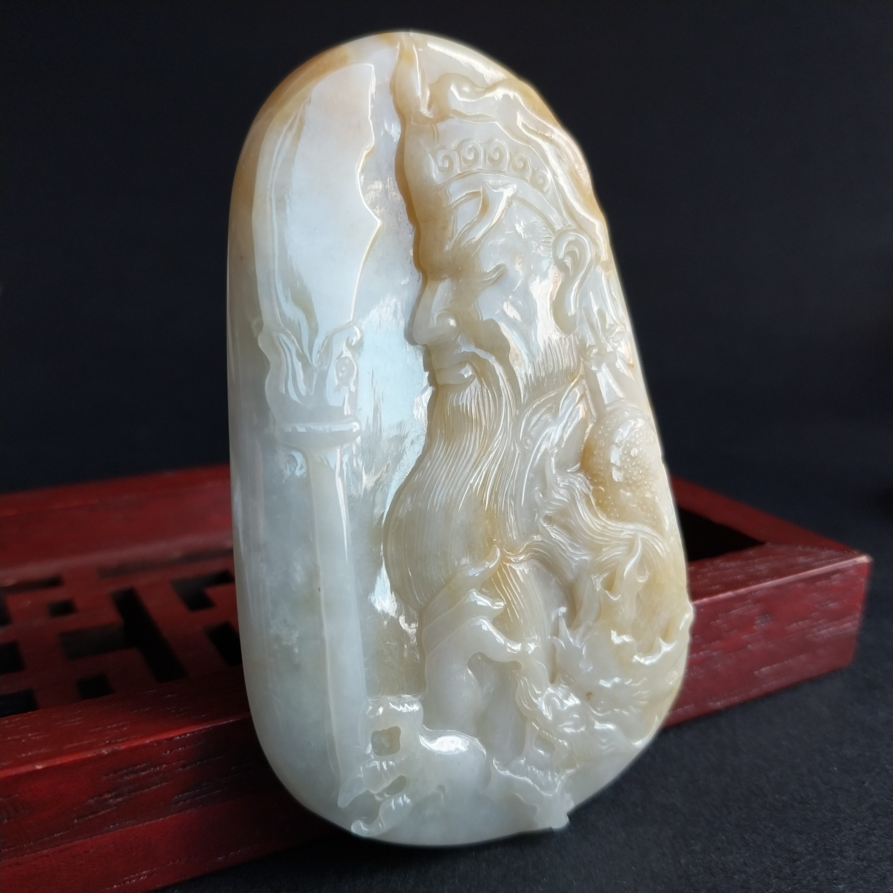 J2080 黃翡關公牌