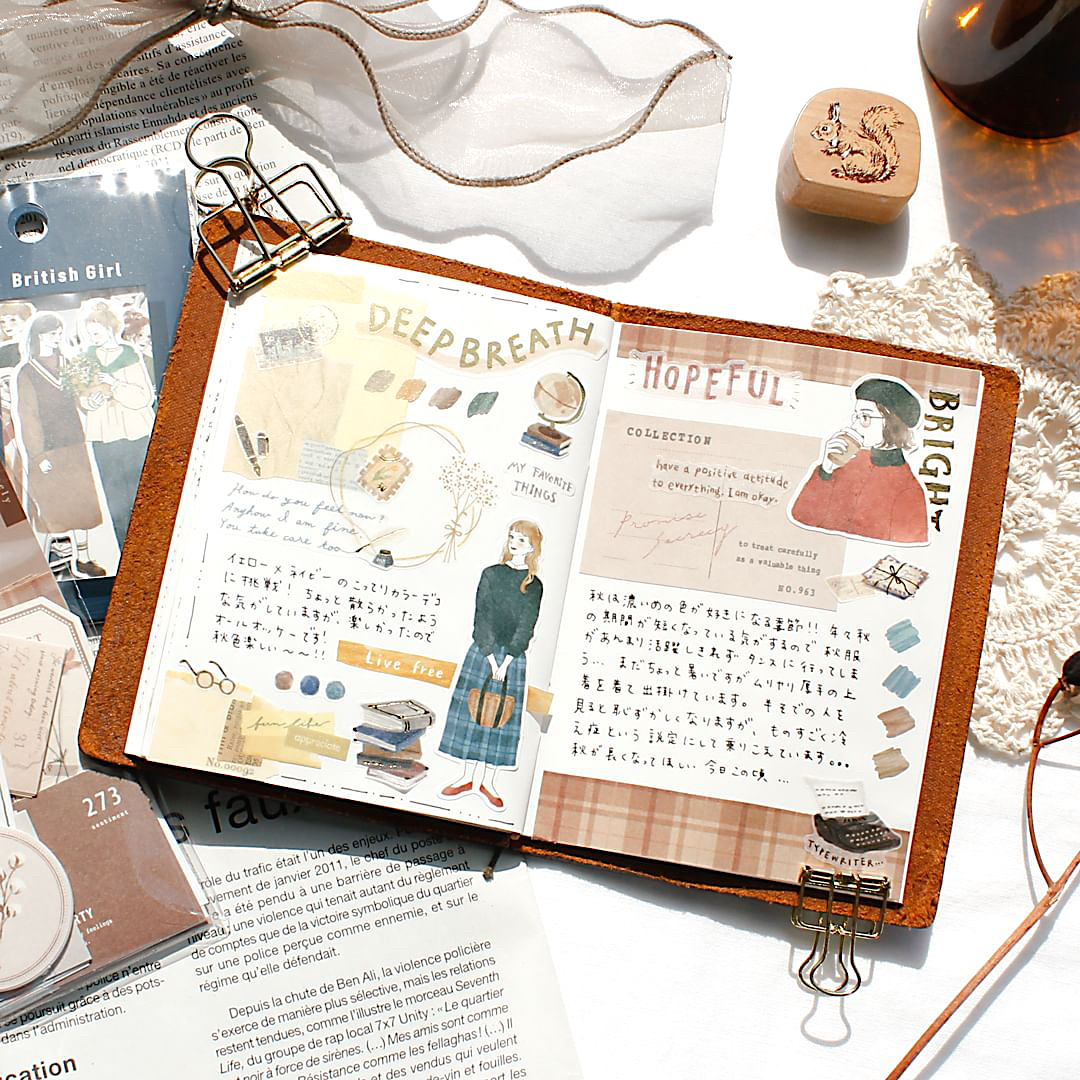 Mind Wave Sticker Pack－Amie Sticker Series (Japanese Stationery Brand)