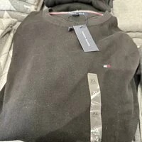 [S] TOMMY HILFIGER ESSENTIAL CREWNECK SWEATER,BLACK, 78B9263-012 [FINAL SALE] (STH89)