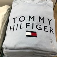 [S] TOMMY HILFIGER MEN/S LOGO SHORT SLEEVE T-SHIRT,TH BREEZY BLUE, 78J4907-450 (STH92)