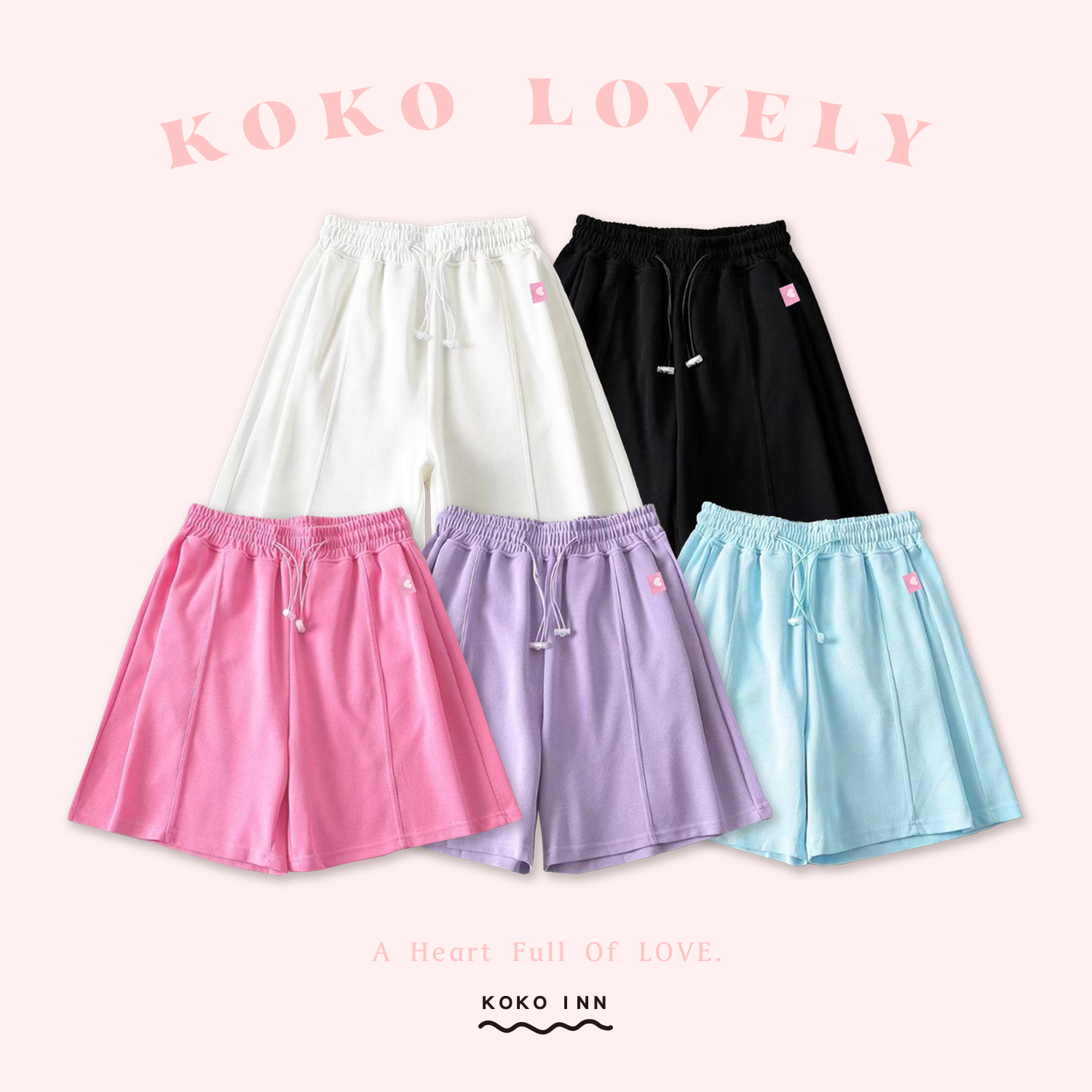 KOKO LOVELY 休閒抽繩五分棉褲