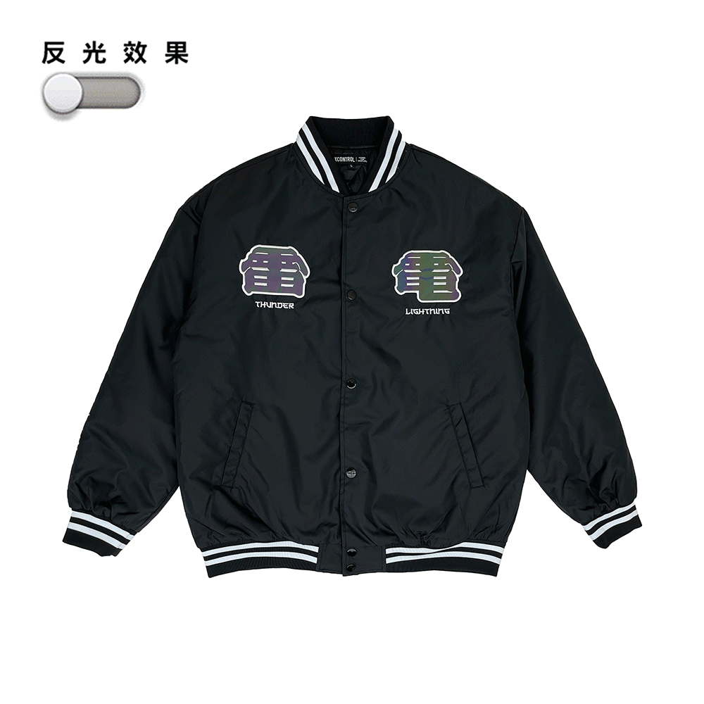 XCTRL 雷電棒球外套-黑