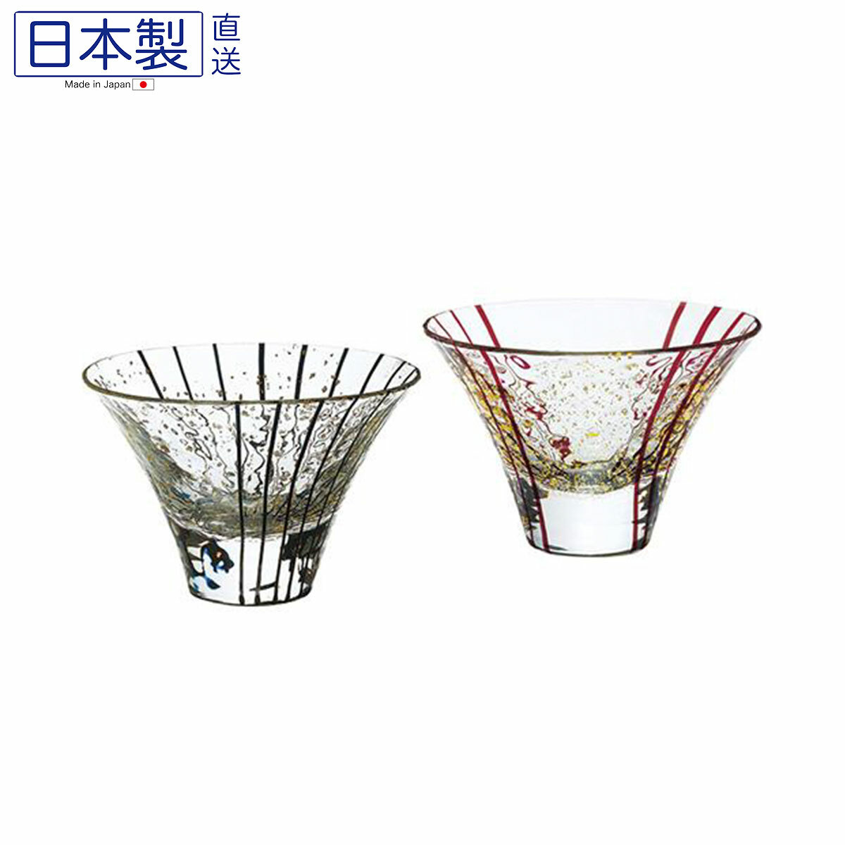 日本江戸硝子八千代窯清酒杯套裝 (2枚入) (日本製)