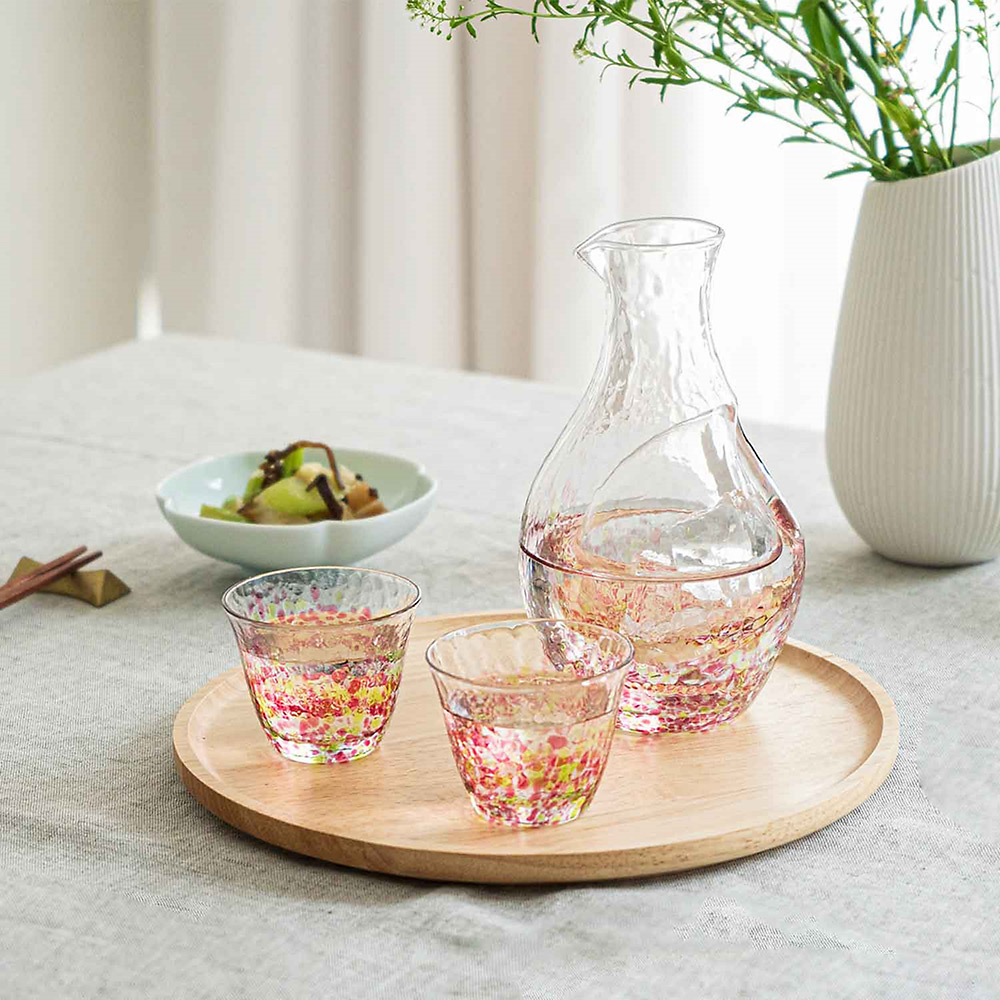 日本花の彩清酒壺套裝 (日本製)