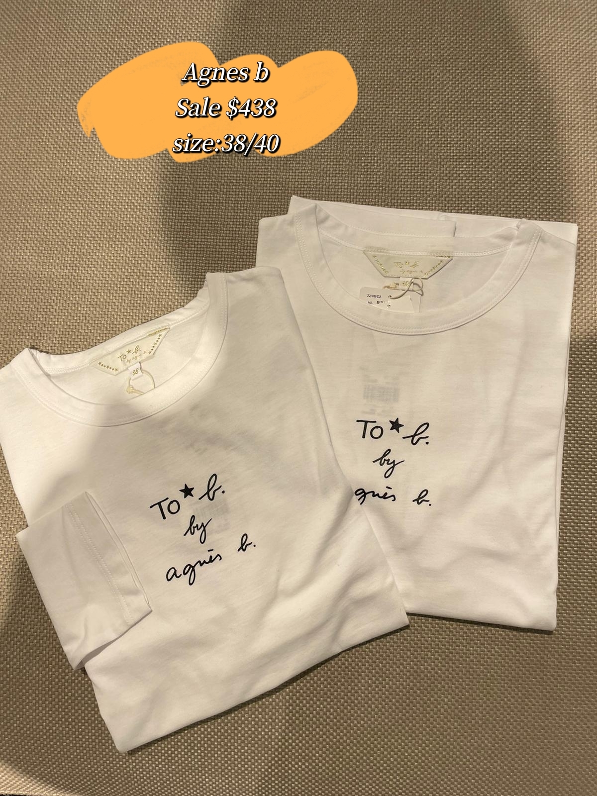 Agnès b. LOGO 長袖Tee size 38