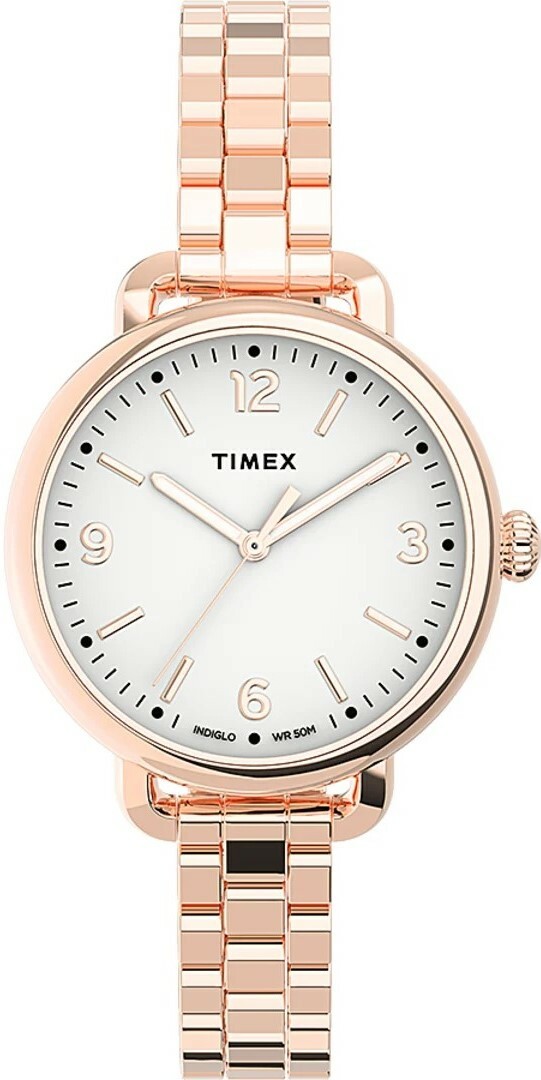 萬年鐘錶 - TIMEX 天美時   玫瑰金框小錶徑經典女錶 TW2U60700  錶徑30MM